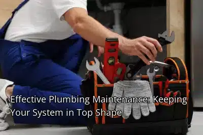 Effective Plumbing Maintenance: Keeping Your System in Top Shape